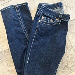 True Religion Blue Denim Jeans with white stitch